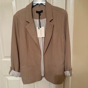 41 Hawthorn Natalie Womens Knit
Blazer Long Sleeve Size XXL Tan NWT